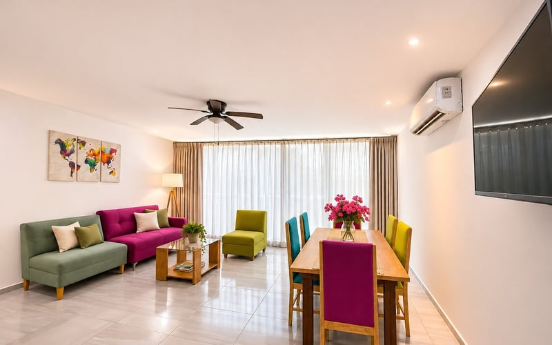 Living and dining area
