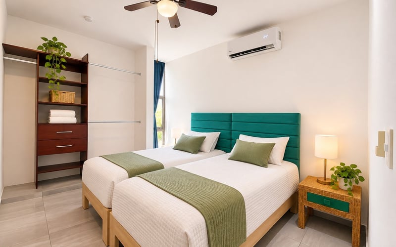 Bedroom with twin beds