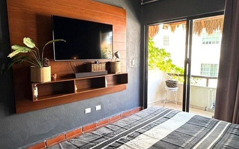 Bedroom with balcony